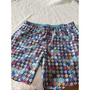 Men's Bugatchi Swim Trunks Hawaii Flower Print- Size  XL Beach Vacation Swim